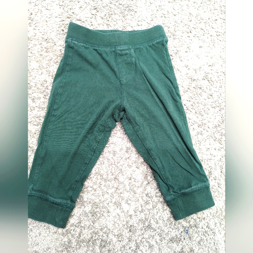 6/$22. Dark green baby pants. Cotton.
